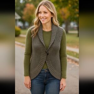 Olive Green Women's Sweater Vest